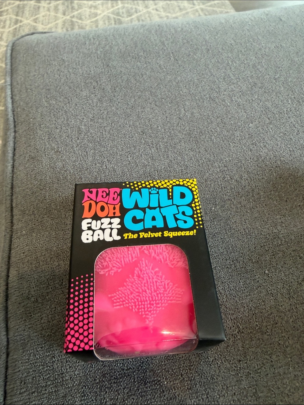 Wild Cats Pink Fuzz Ball Stress Toy. Needoh